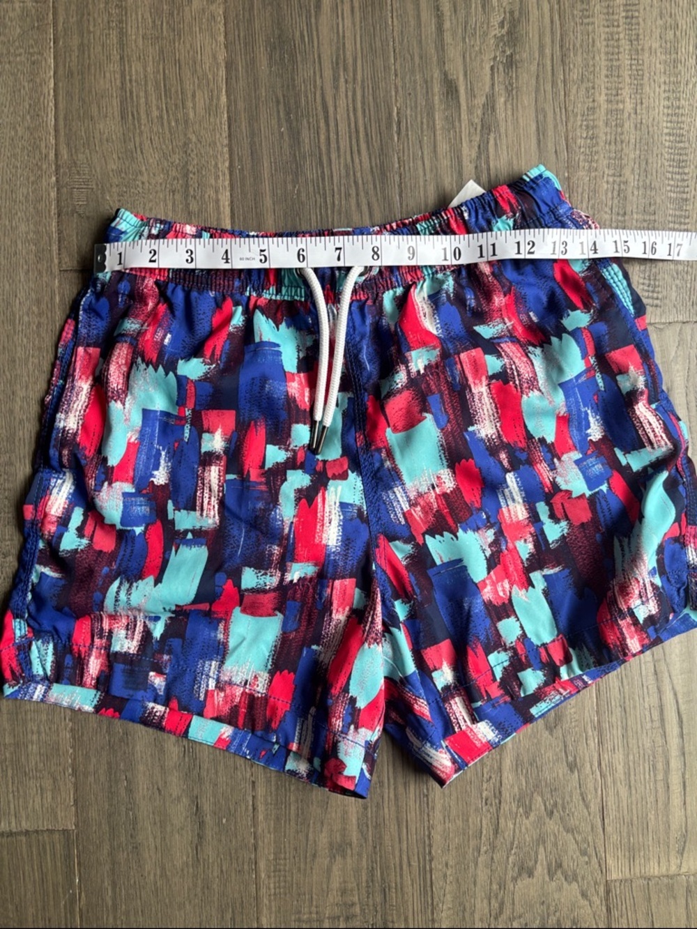 Abercrombie & Fitch | Beach Board Shorts Swim Trunks in Blue, Red, Teal XS - Picture 5 of 11